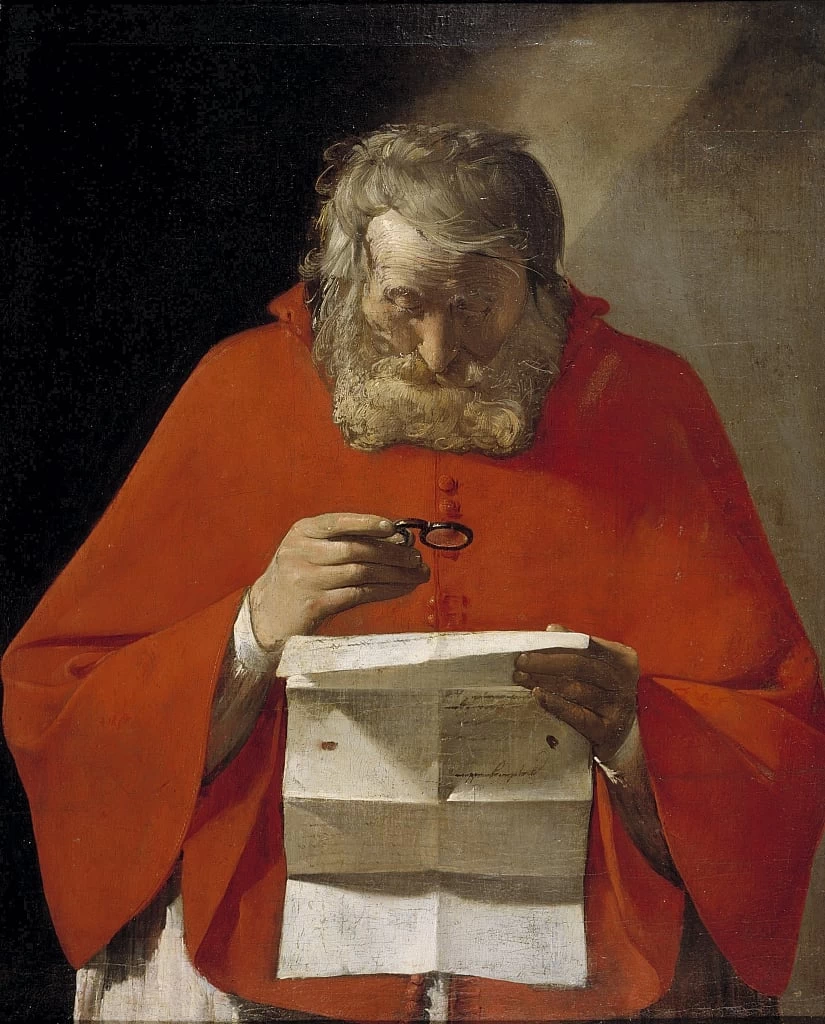 Georges de La Tour - San Girolamo che legge una lettera, Museo del Prado, Madrid